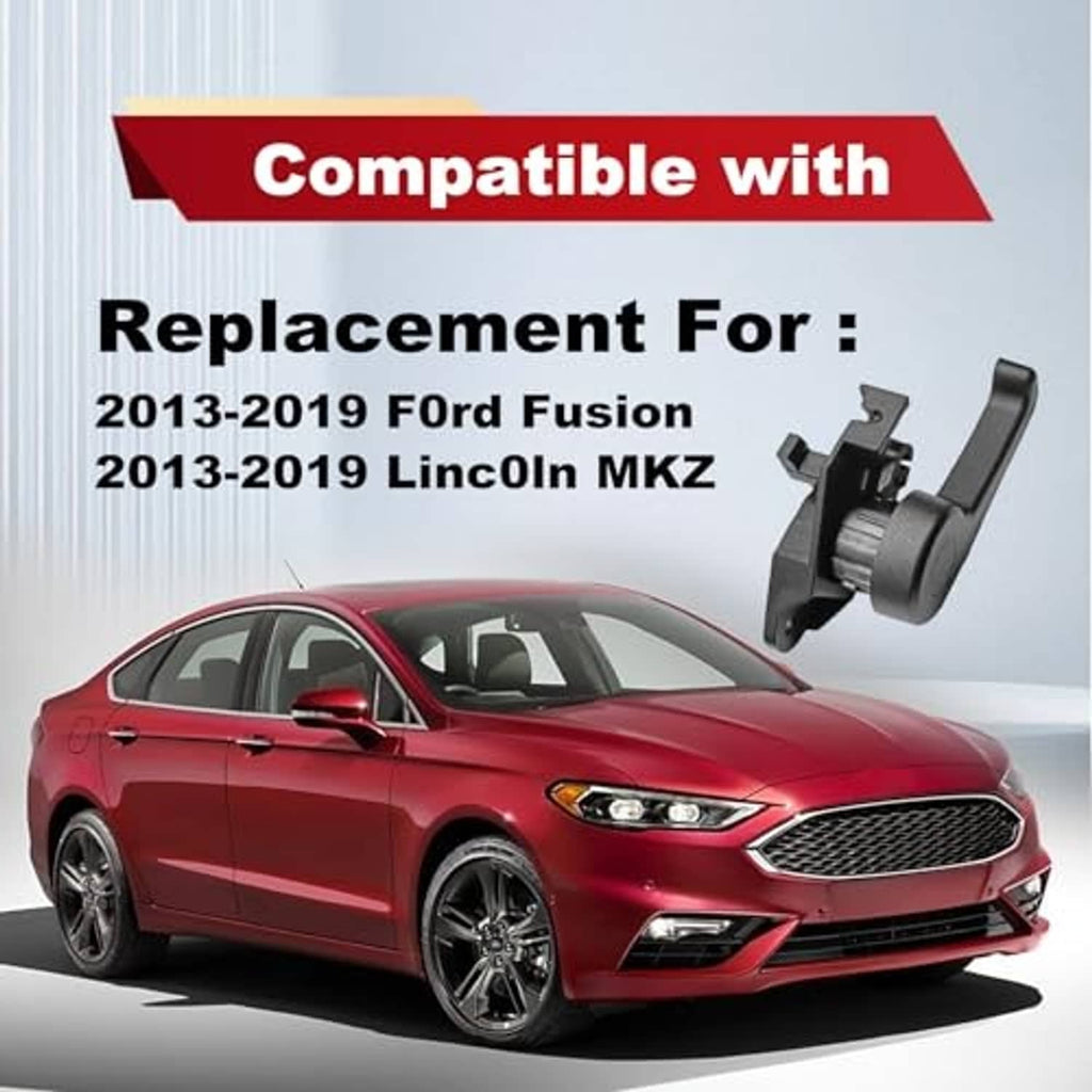 Black hood latch release handle with mounting bracket assembly, replacement part set
