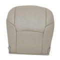 Taupe front driver-side bottom seat cover, microfiber leather with stitched seams