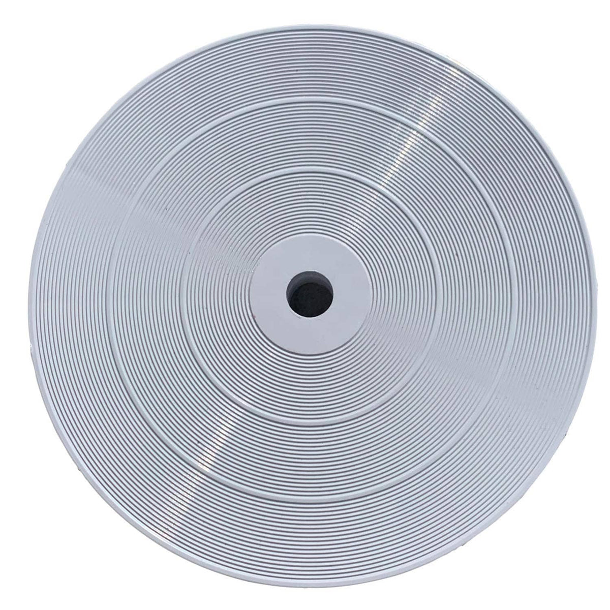 White 9-inch deck lid with concentric ring pattern and central opening