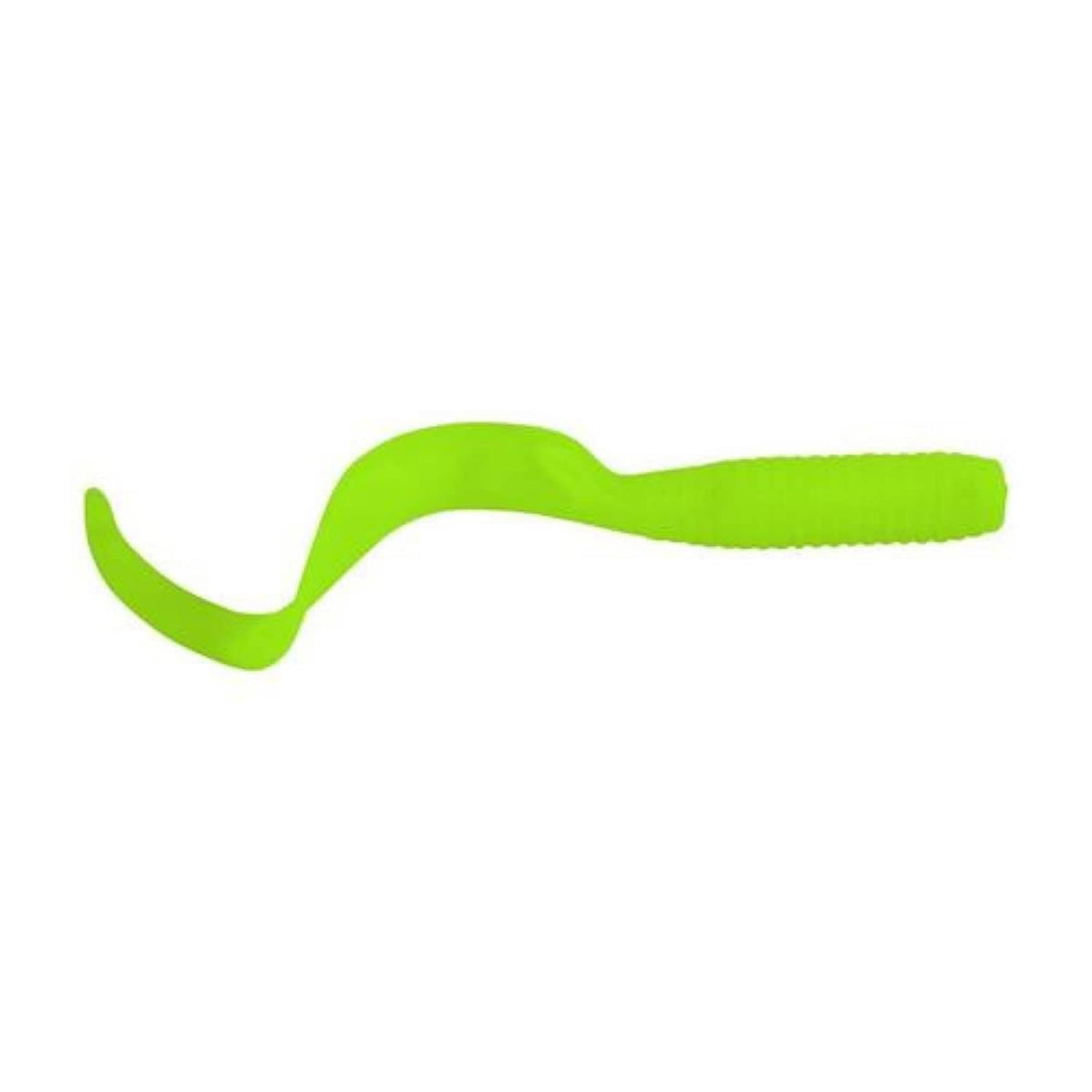 Chartreuse saltwater fishing hook with flexible lure tail, green