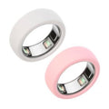 Silicone Oura Ring 5 case, two-pack: white and pink, with clear sensor window