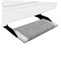 Castle gray RV step rug with textured woven surface, 18-inch wide