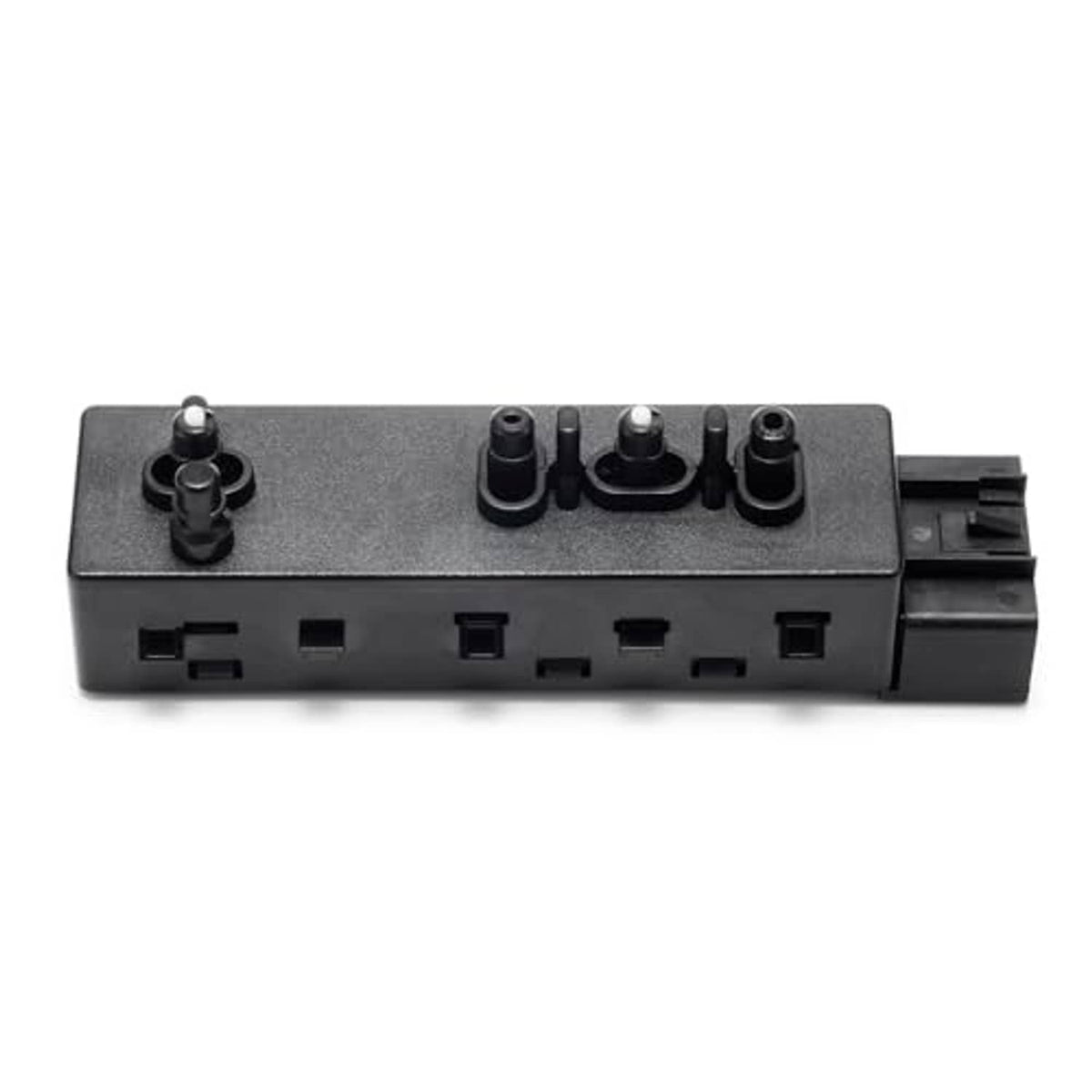 Power seat switch showing side ports and four top-mounted control buttons