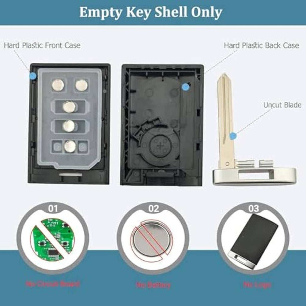Black key shell housing with front and back hard plastic cover halves