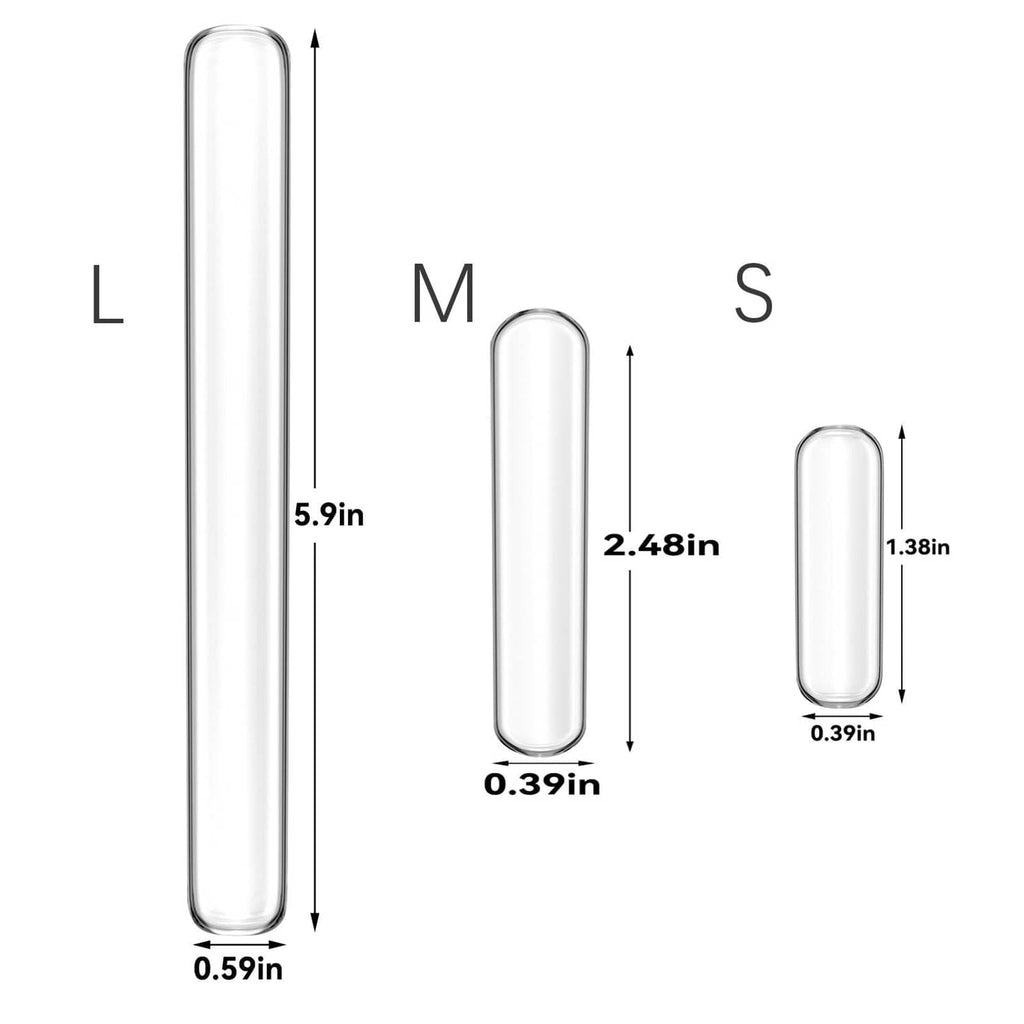 Transparent wall bumper pads in three sizes: L, M, and S dimensions shown