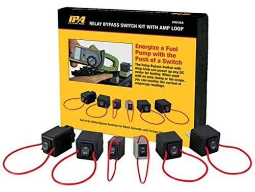Relay bypass switch kit set with multiple black relay modules and red wire leads