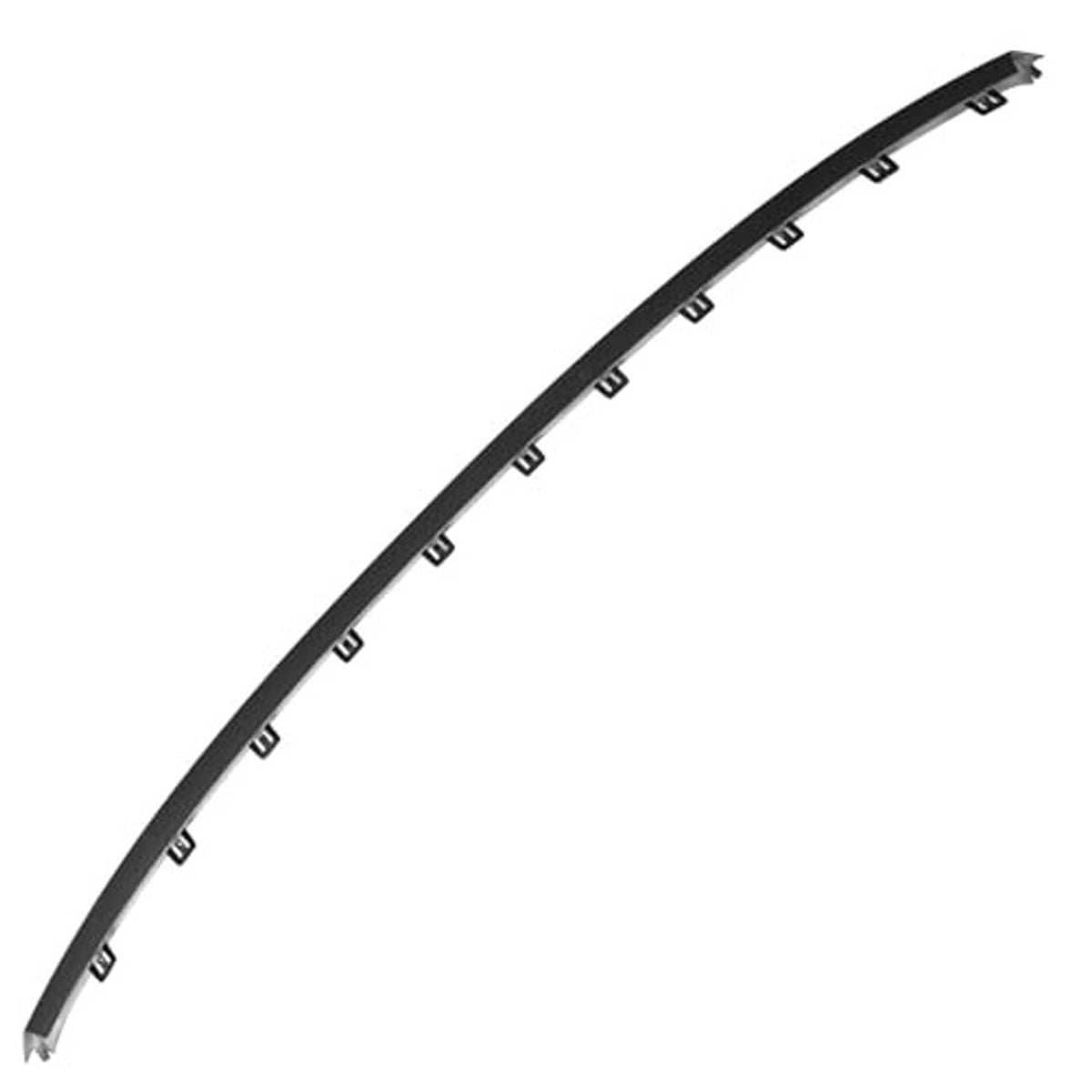 Lower bumper trim strip with vent-style tab cutouts, black
