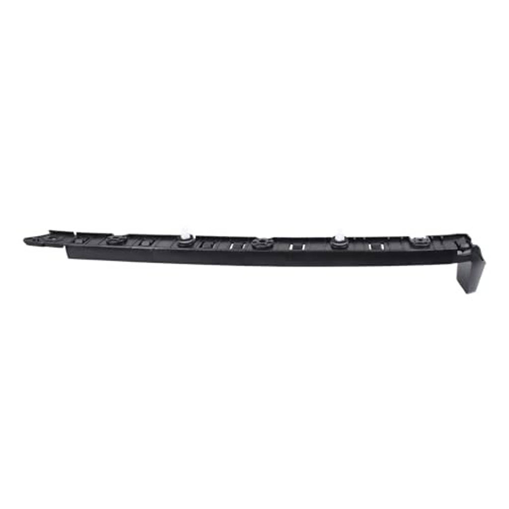 Black bumper retainer bracket with multiple slots, pegs, and mounting tab