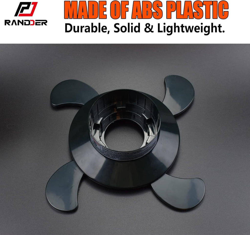 ABS propane cylinder base with durable plastic center ring and four folding feet