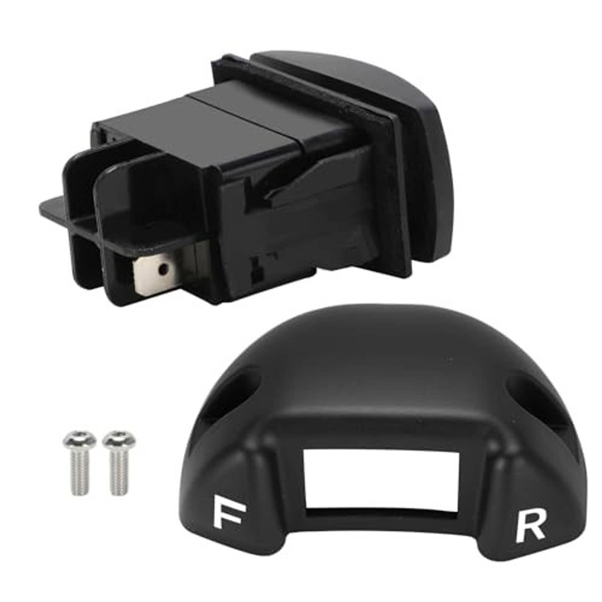 48V golf cart forward and reverse switch assembly with black housing and F/R markings