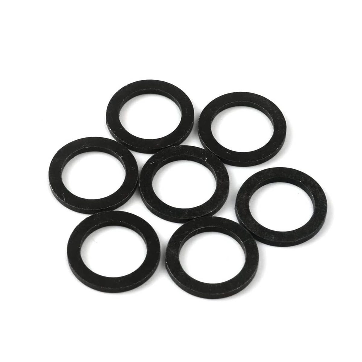 Black Buna seal rings, set of flat circular gaskets