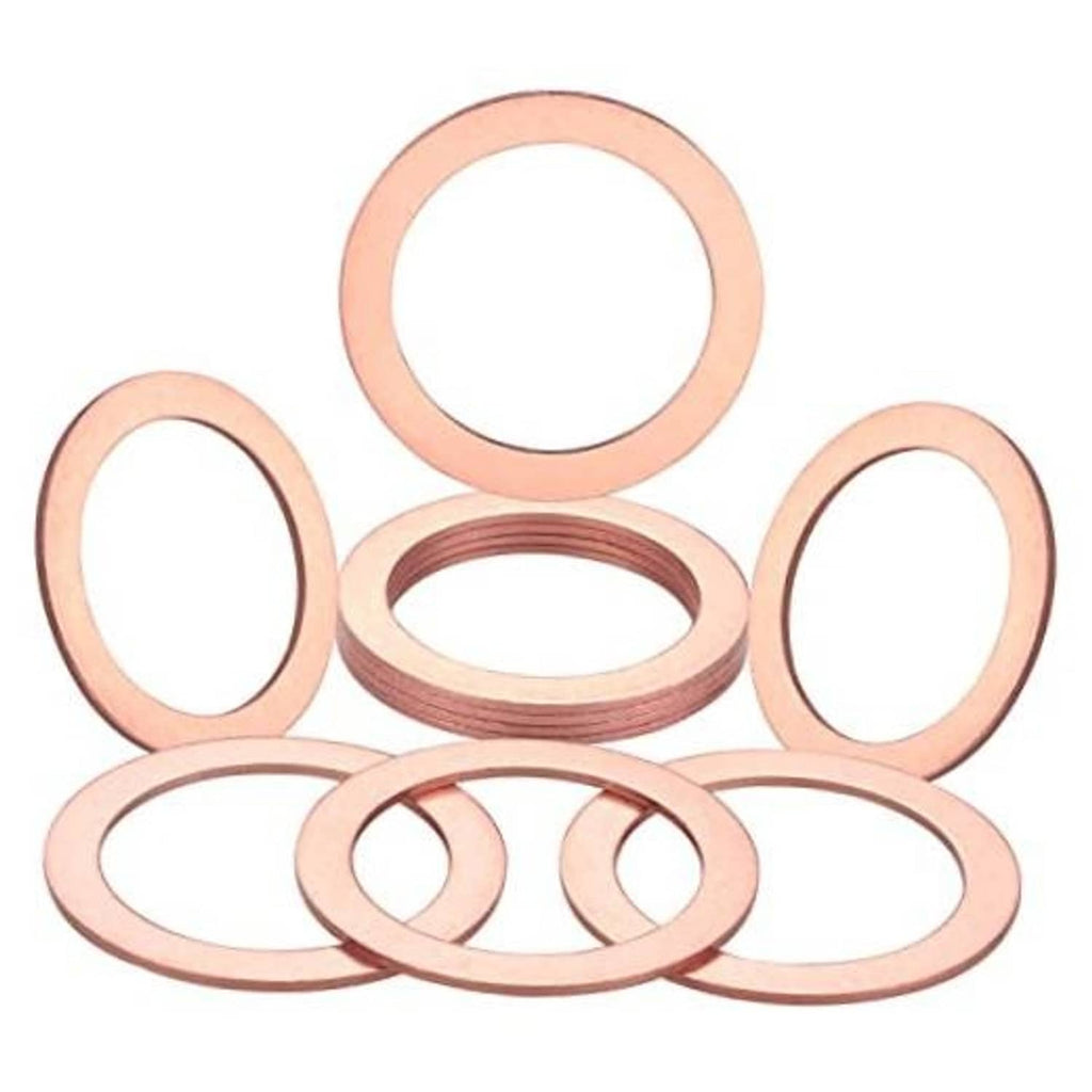 Copper-colored oval drain plug washer gaskets, multi-pack set for differential