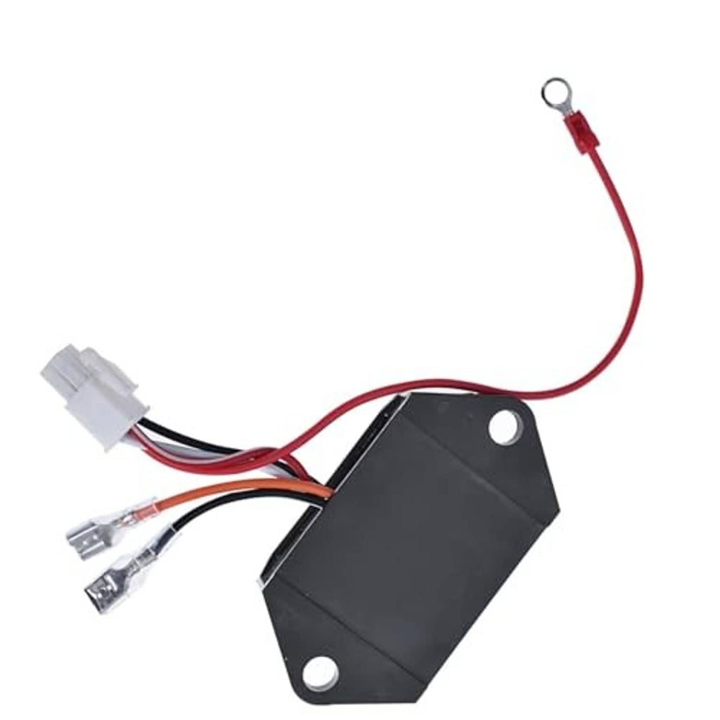 Black CDI ignitor module with red wire harness and ring terminal lead