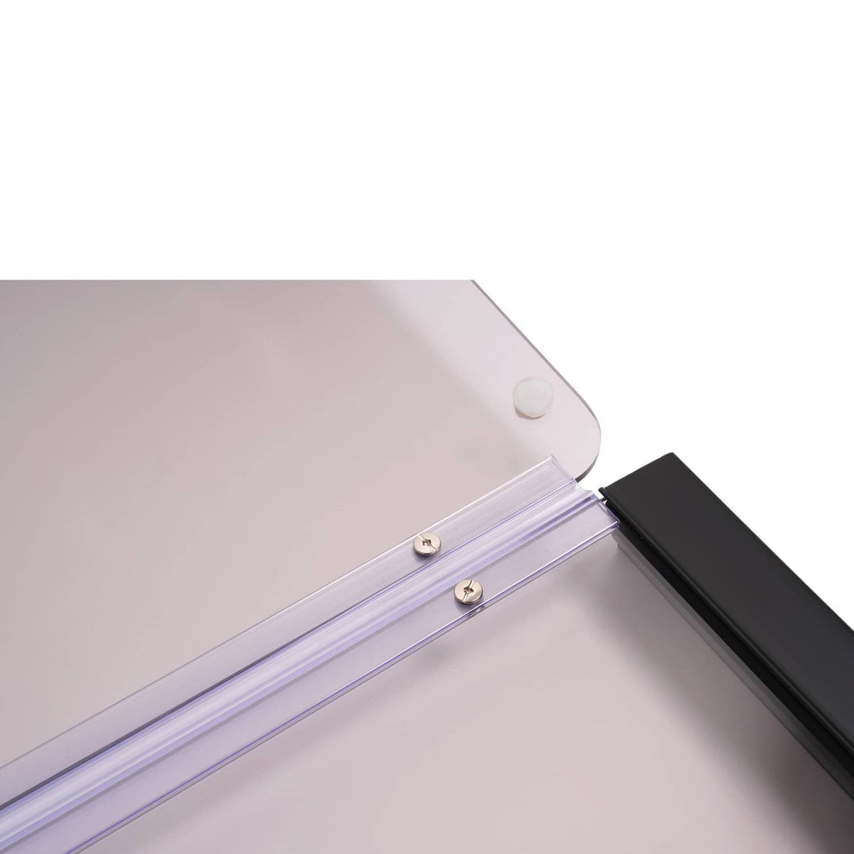 Clear smoke tinted windshield with metal bar and mounting brackets