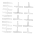 Set of clear 3-way T-shaped hose barb connector fittings, multiple pieces