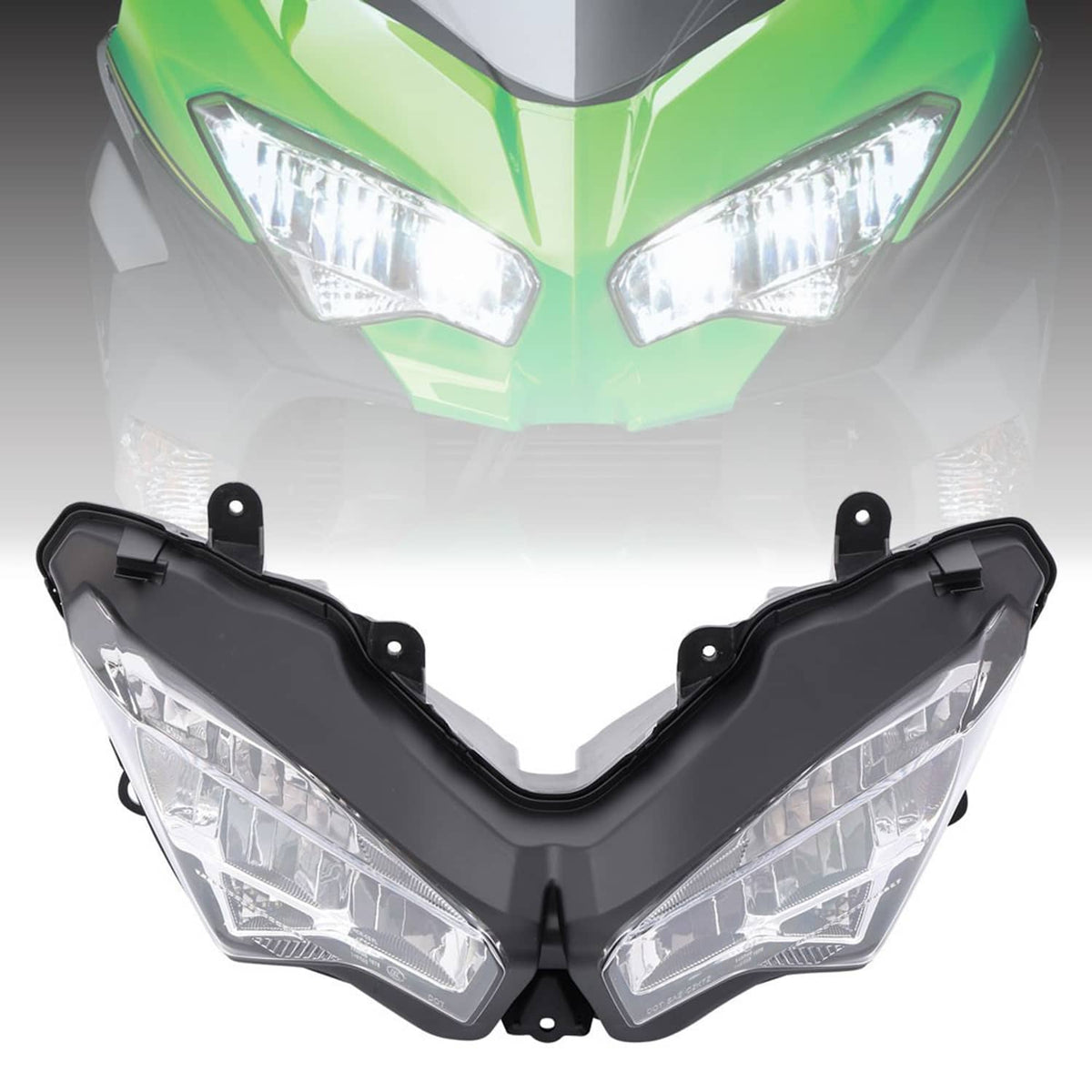 RivetOak For 2018-2024 2023 Kawasaki Ninja 400 EX400 Headlight Assembly Headlamp Light
