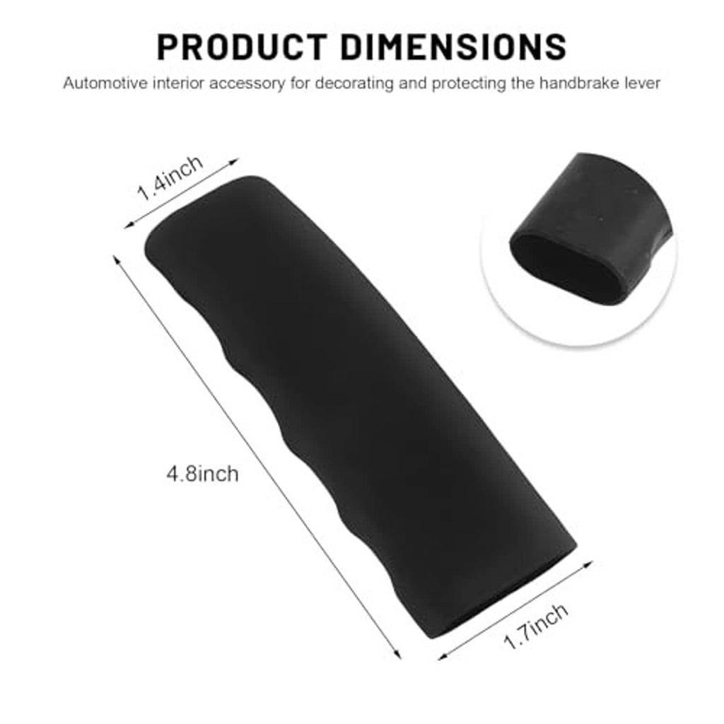 Black waved silicone handbrake cover, rectangular sleeve shape