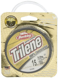 Clear Trilene fluorocarbon fishing line spool on retail card