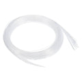 White PMMA fiber optic cable strands bundle, loose coils with fine ends