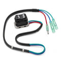Outboard trim tilt switch with black UP/DN housing and wire harness with terminals