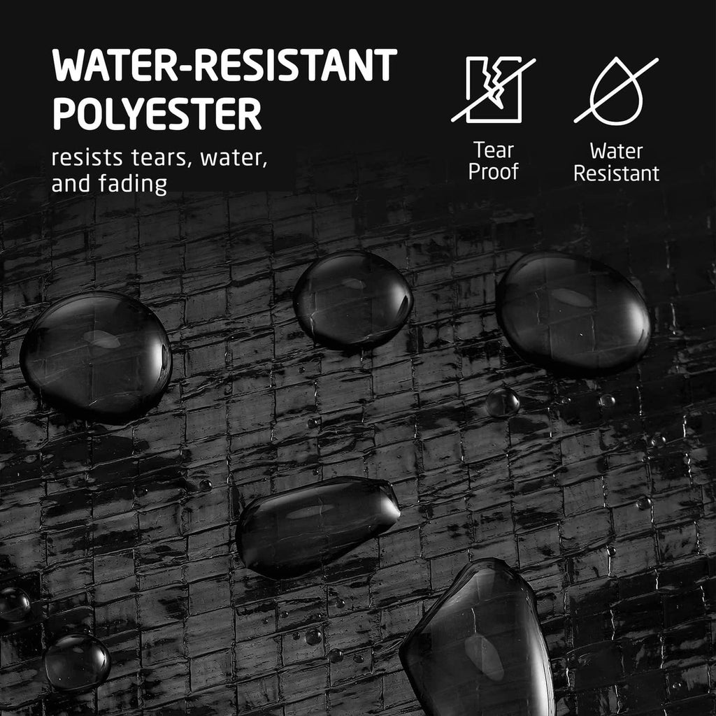 Black Christmas tree storage bag with water-resistant polyester design
