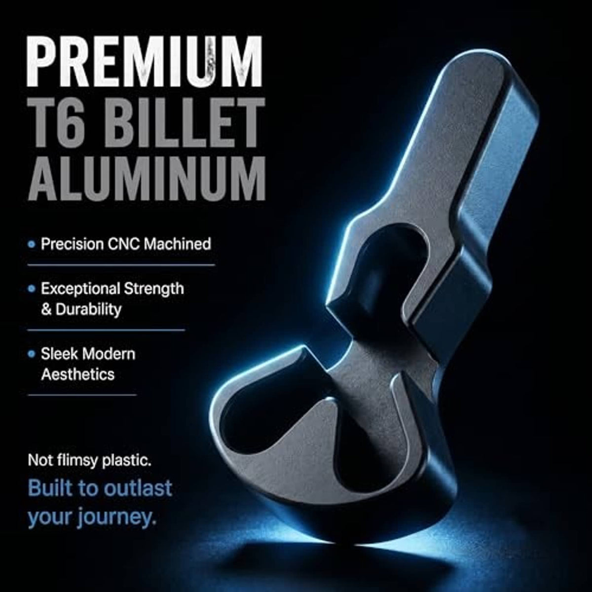 Gray T6 billet aluminum throttle lock/cruise control lever, fork-mount style