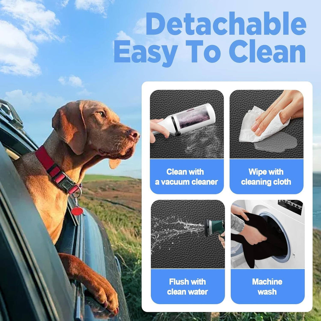 Waterproof back seat dog extender cover, easy-clean black surface for wiping and rinsing