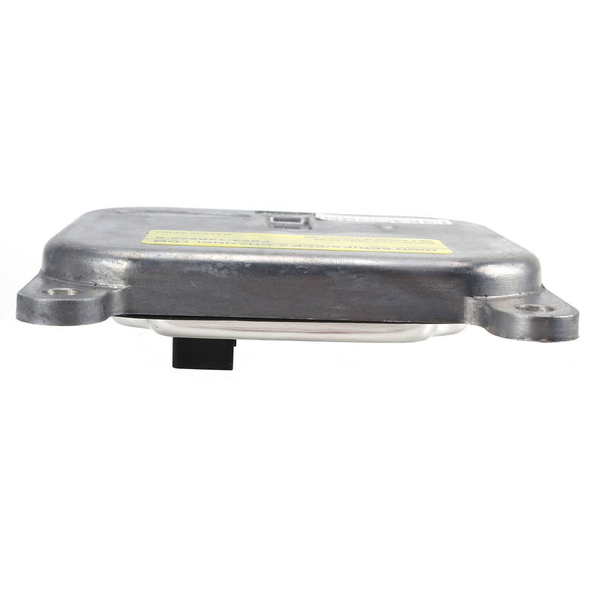LED headlight control module showing side profile with mounting tabs