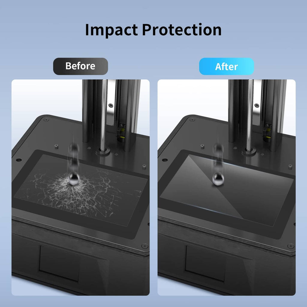 Impact protection: LCD screen protector film reducing damage after contact