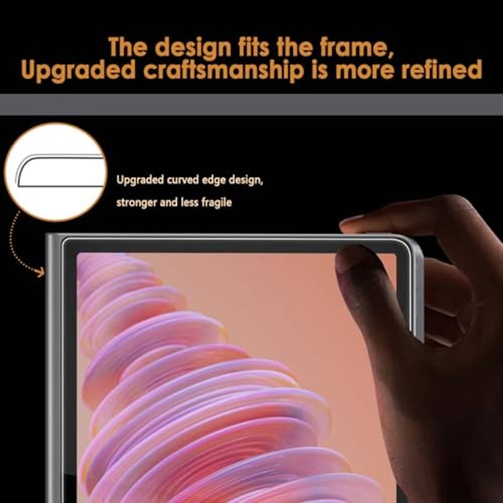 Tempered glass screen protector with rounded edge design, clear film