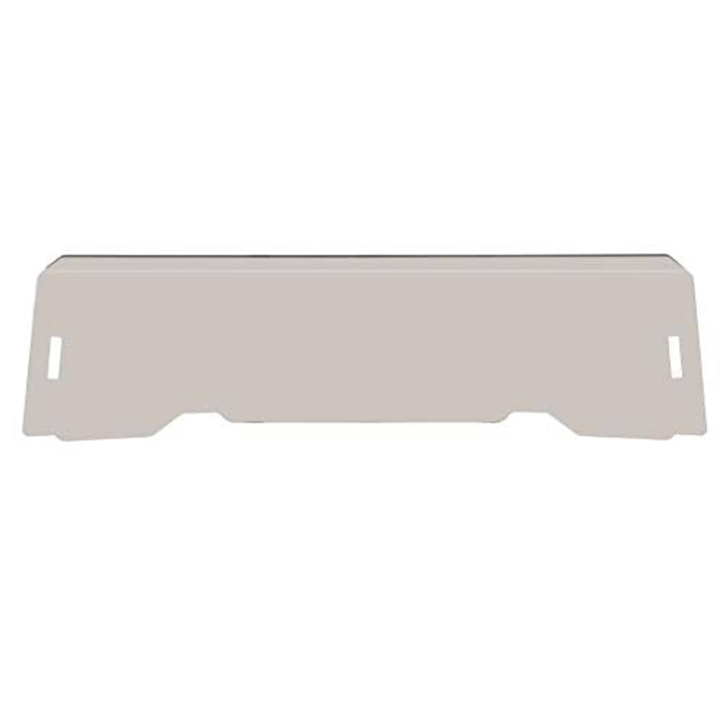 Tinted front half windshield panel in light tint with side cutouts for fit