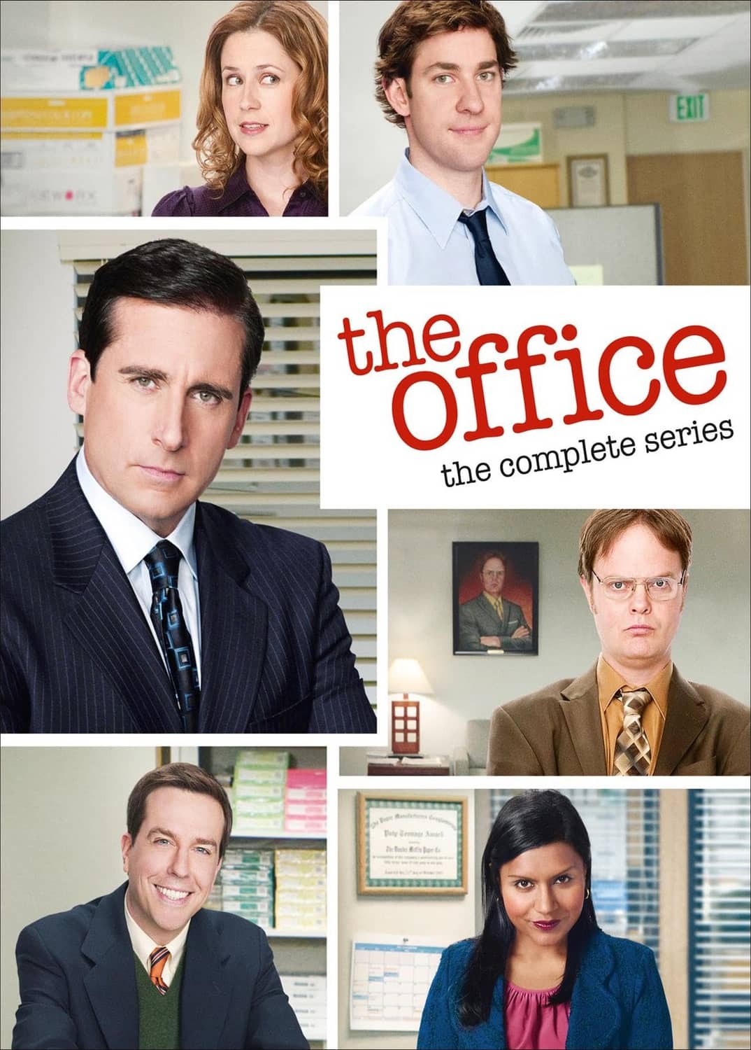 The Office complete series DVD set cover with character portraits and logo