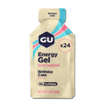 GU Energy gel pouch, Birthday Cake flavor, 24-pack, no caffeine, 1.1 fl oz each