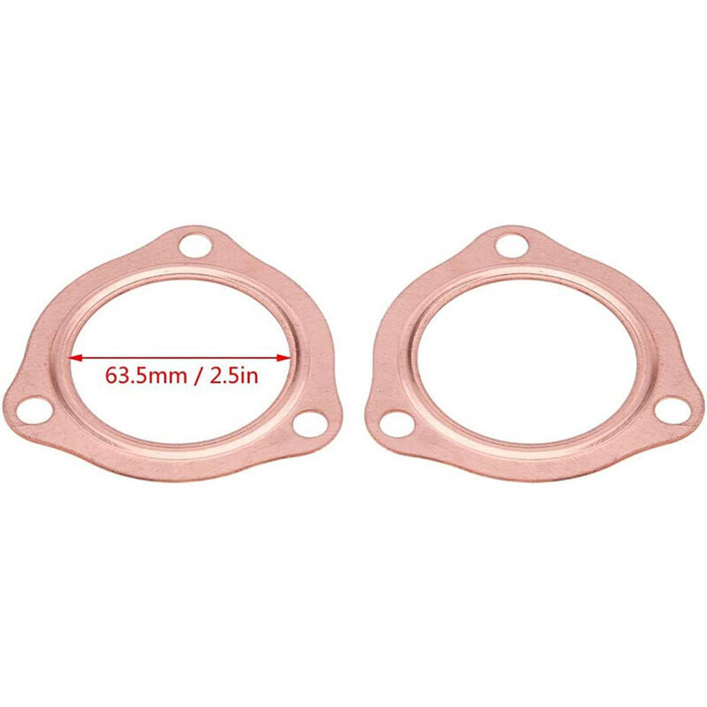 Copper 3-hole gasket flange pair, 63.5 mm (2.5 in) outer size