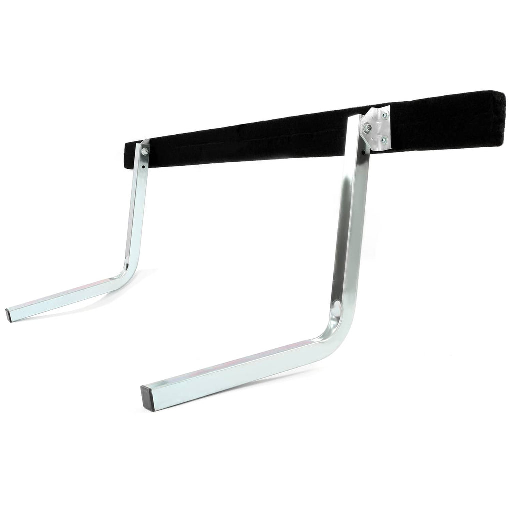 Pair of black foam bunks with silver U-shaped supports and end mounting plates