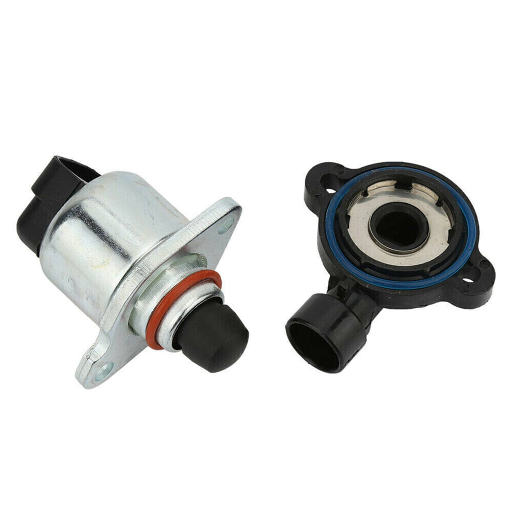 Idle air control valve and throttle position sensor with mounting connectors