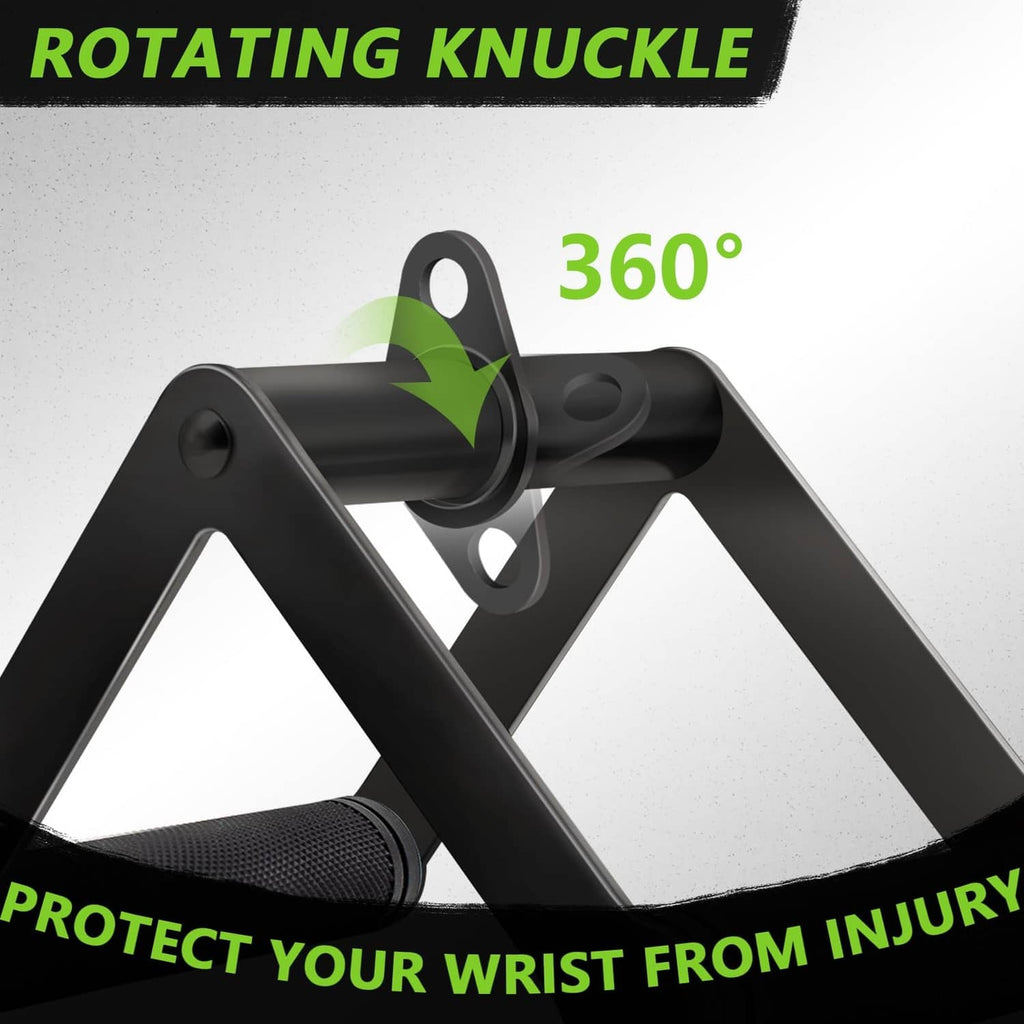 RivetOak Howffite Double D Row Handle Cable Attachment V Bar Black D