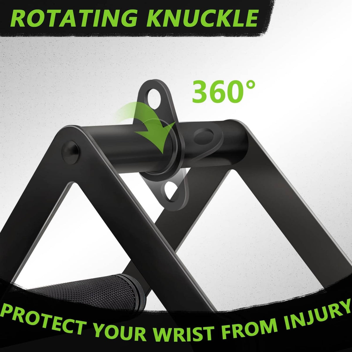 RivetOak Howffite Double D Row Handle Cable Attachment V Bar Black D