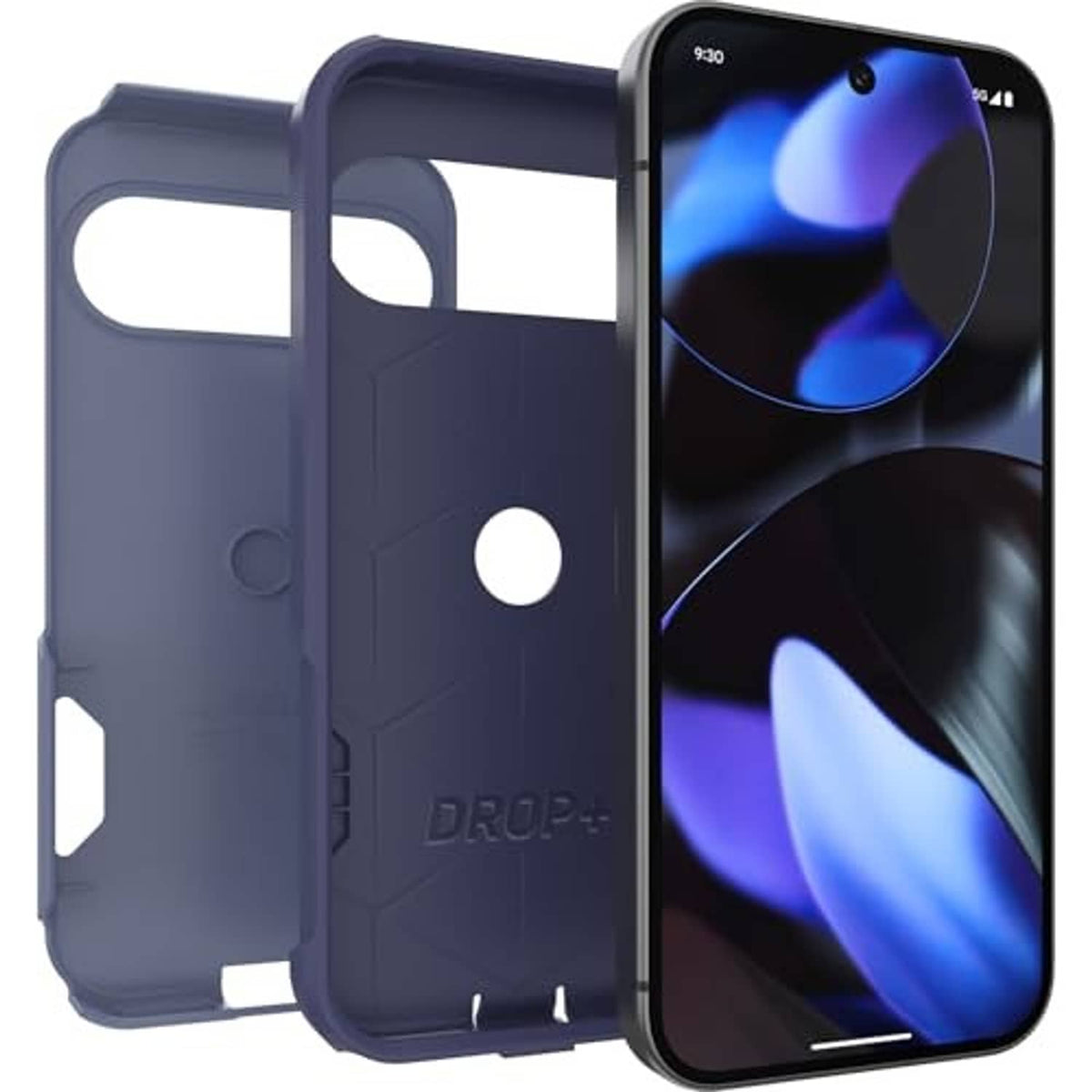 OtterBox purple case with screen cutout and port-access openings