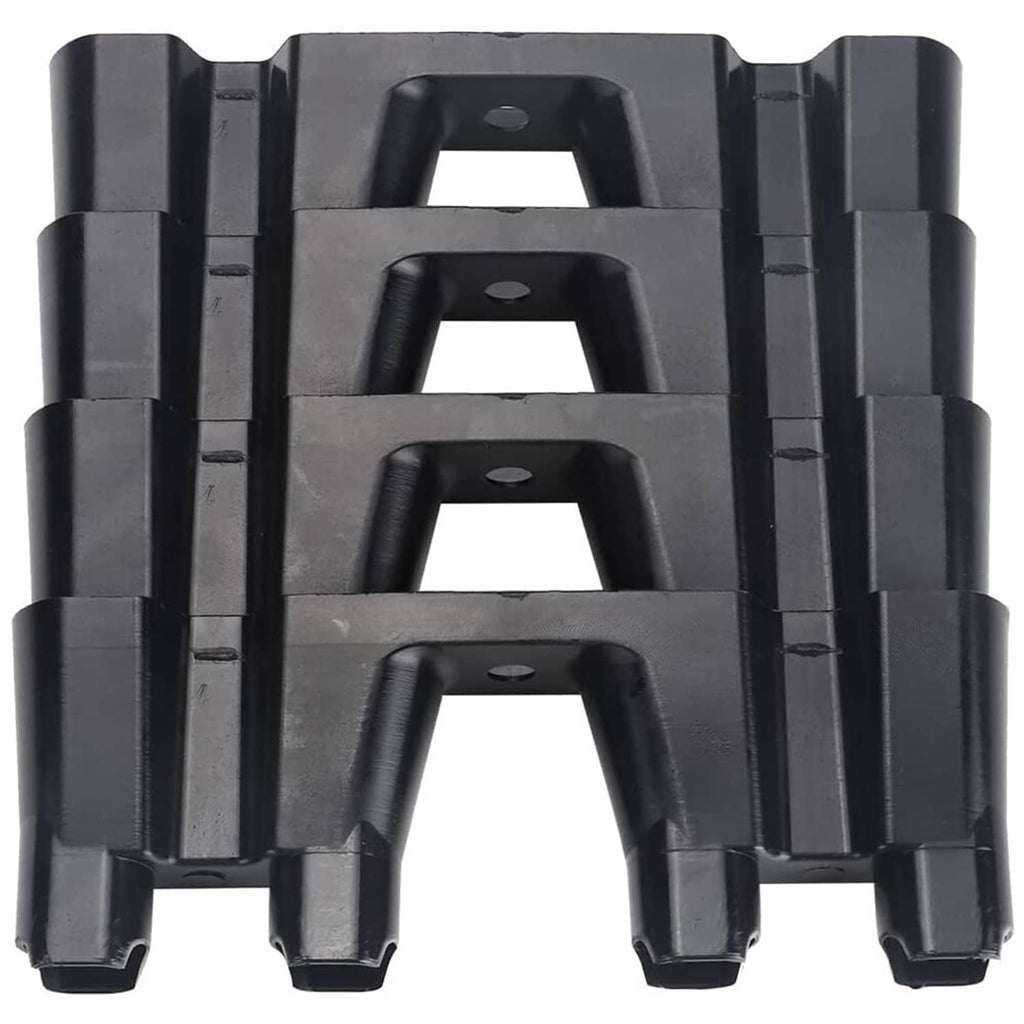 Black plastic lifter tray guides, three U-shaped arches with open tube ends