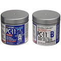 Two-part marine epoxy adhesive paste jar, off-white formula, screw-top lid
