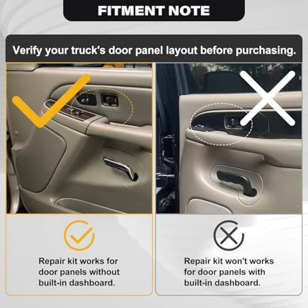 Beige door armrest handle for front passenger side with black mounting clips