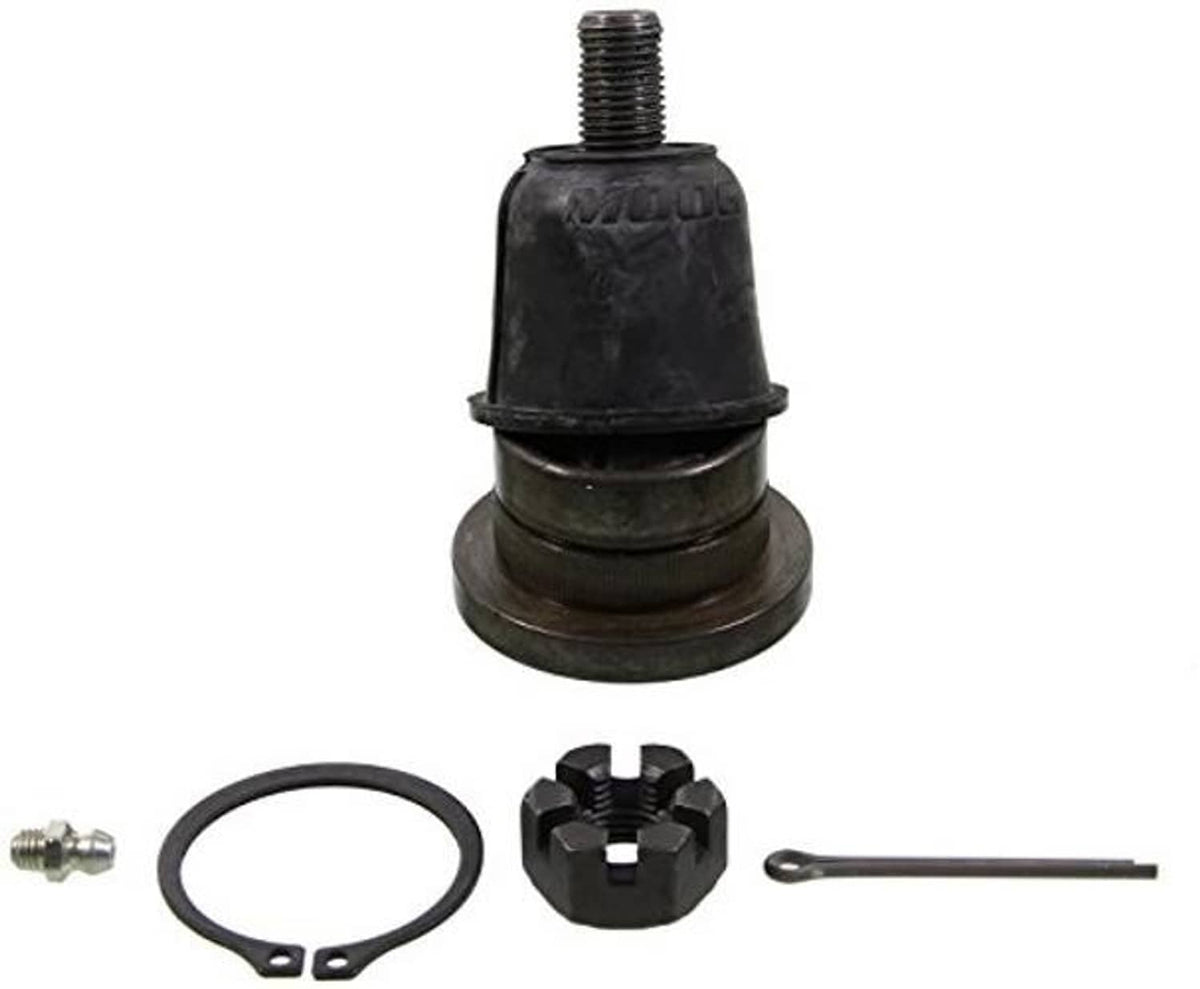 Front upper ball joint with rubber boot, seal ring, and retaining hardware