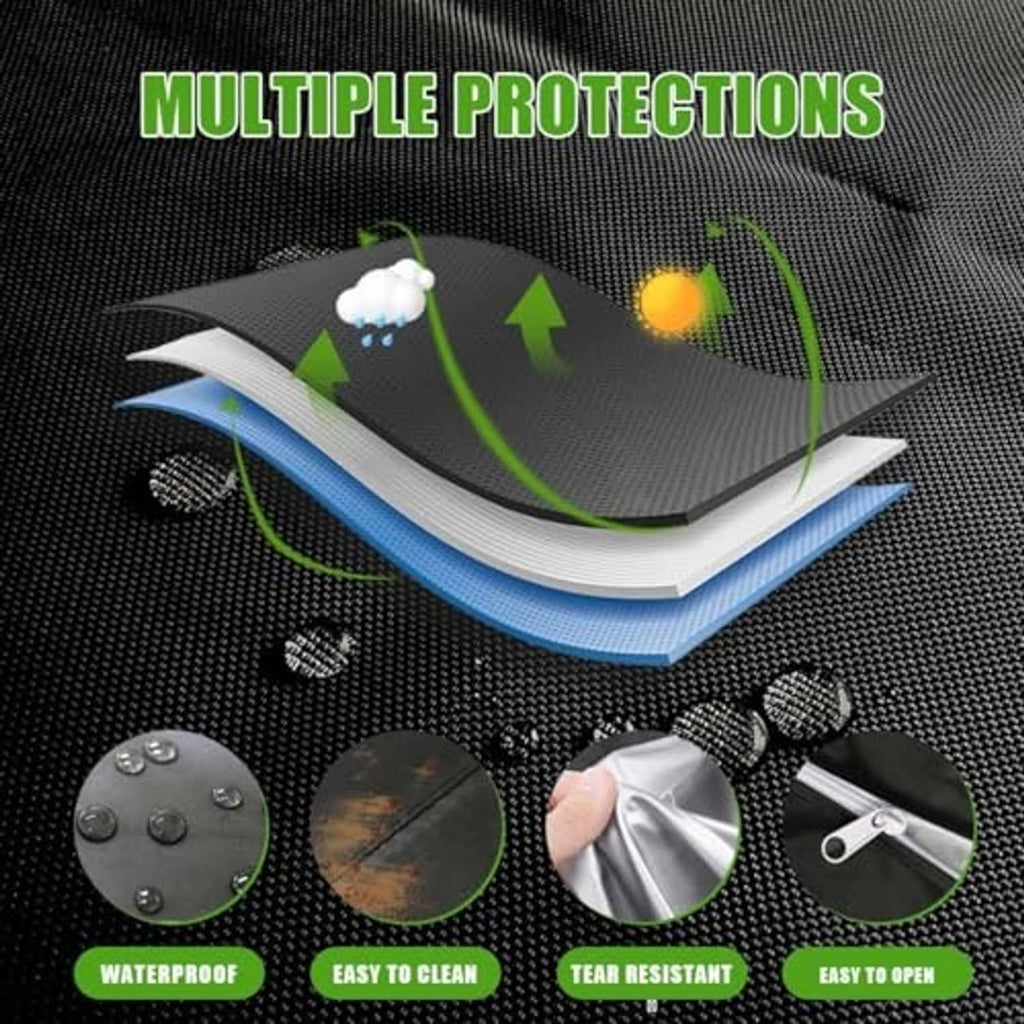 Golf cart cover with multi-layer waterproof, tear-resistant, easy-to-clean fabric design