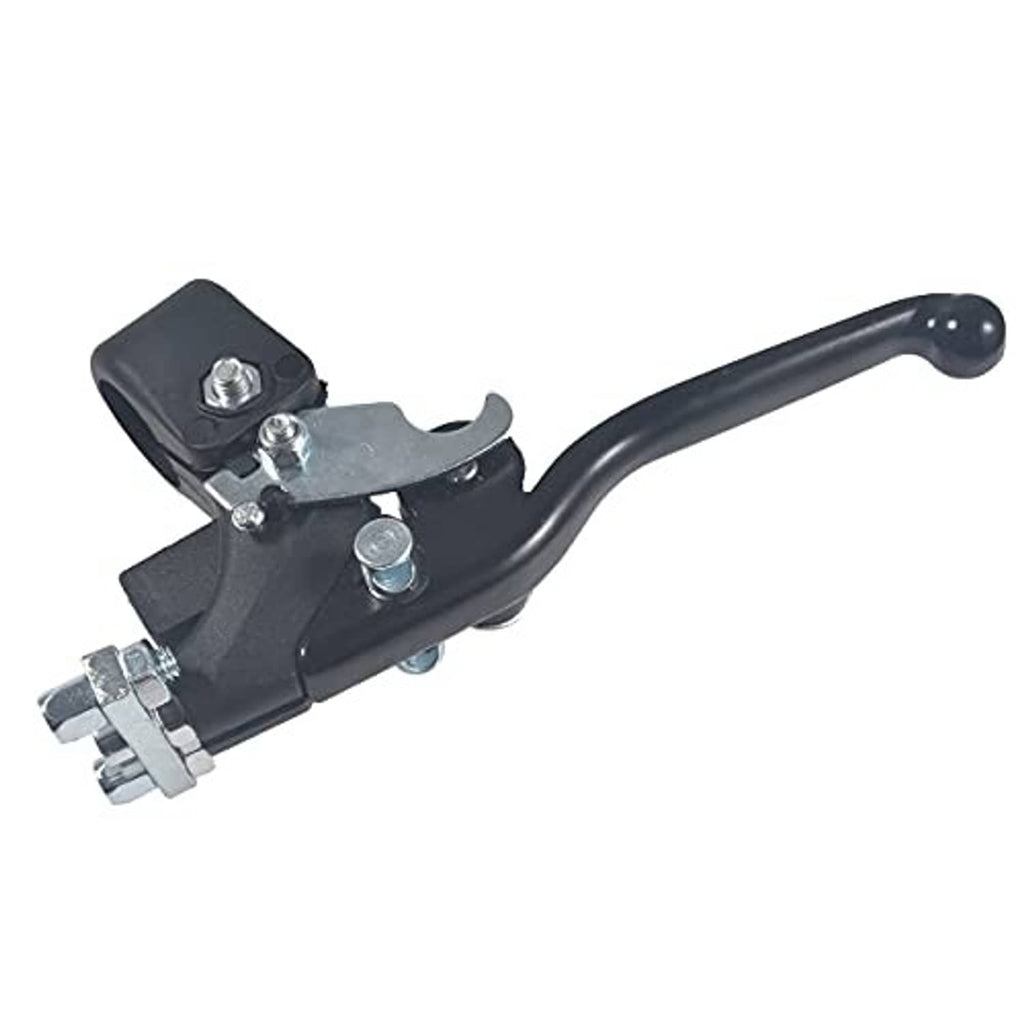 Black twin brake lever handle with silver mounting bolts, for mini pit bike ATV