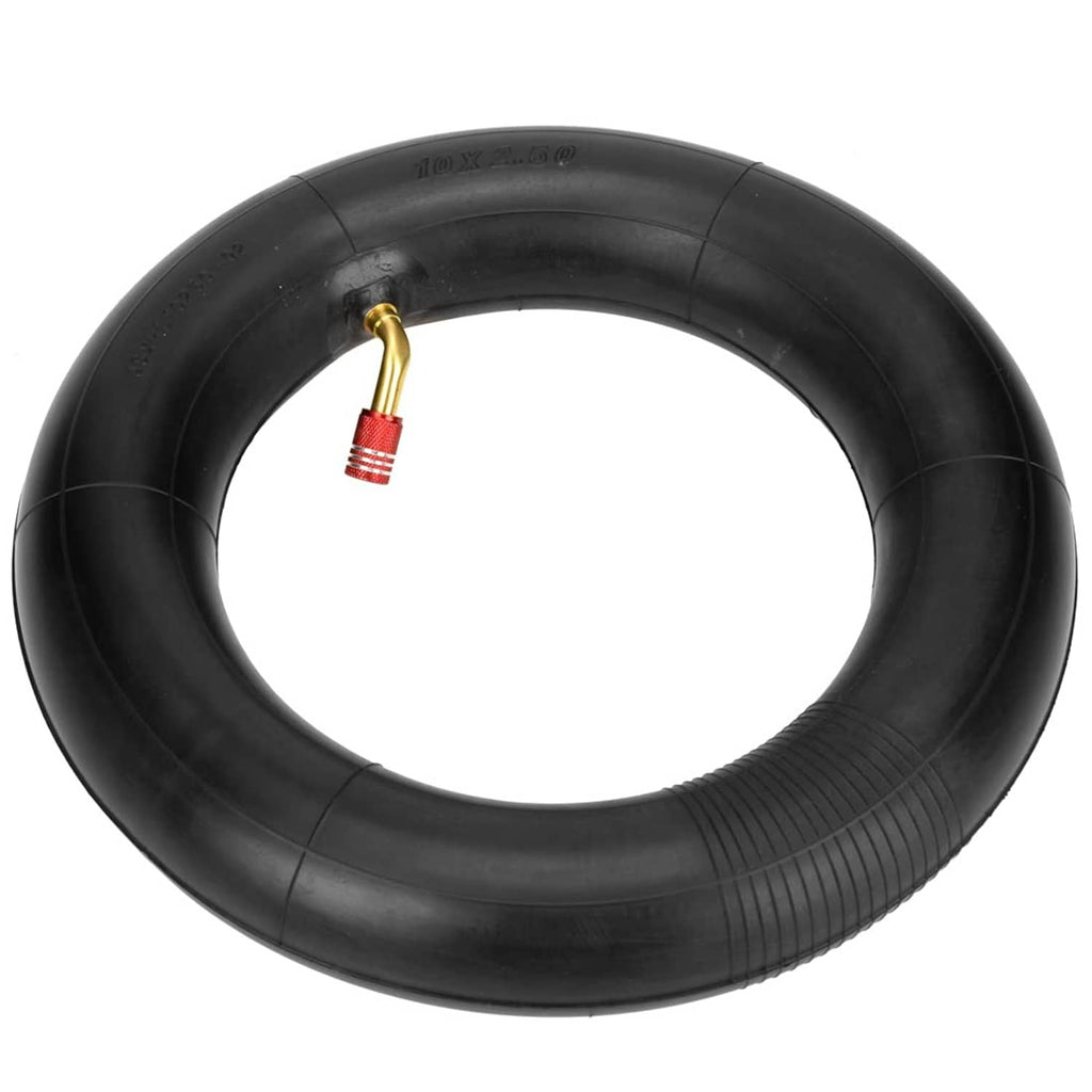 Single black inner tube ring with red-and-gold valve