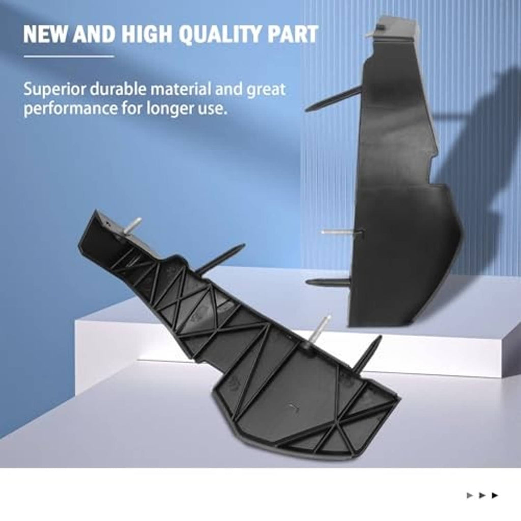 Front bumper bracket cover set: dark plastic pieces with tabs and clip points.