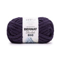 Bernat Blanket Big jumbo yarn skein, thick purple 100% polyester, rounded knit texture.