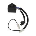 CDI ignition module with black wire harness and multiple white connector terminals