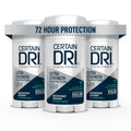 Solid clinical-strength antiperspirant deodorant, extra strength, pack of three white tubs